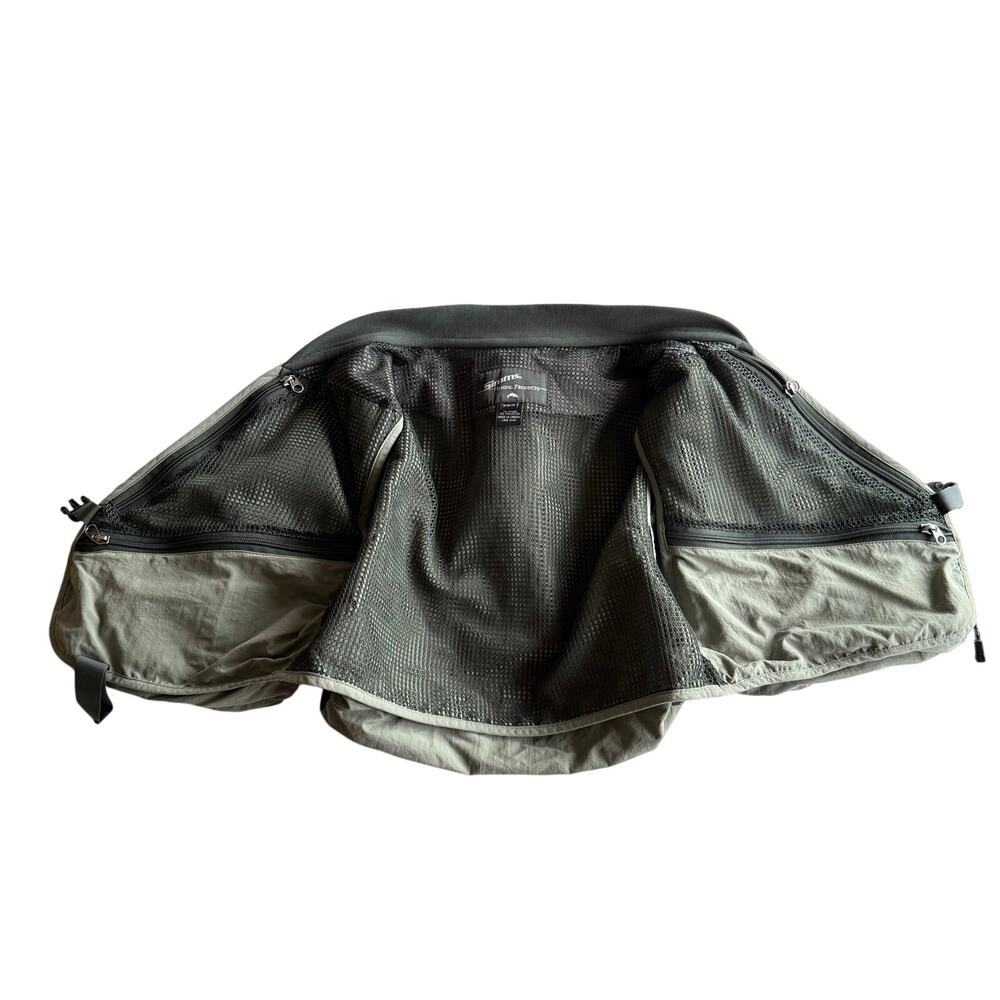 Simms Olive Green Fishing Vest - Picture 5 of 8